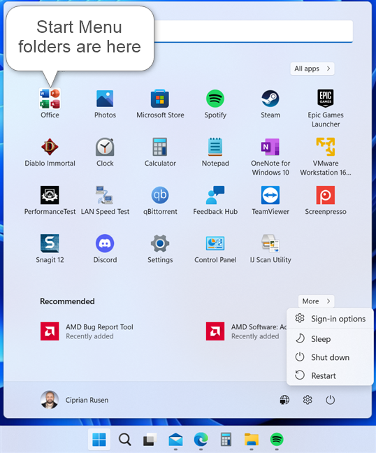 Start Menu folders are back in Windows 11 2022 Update