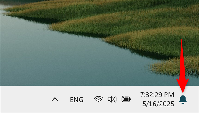 The bell icon indicates there are unread notifications