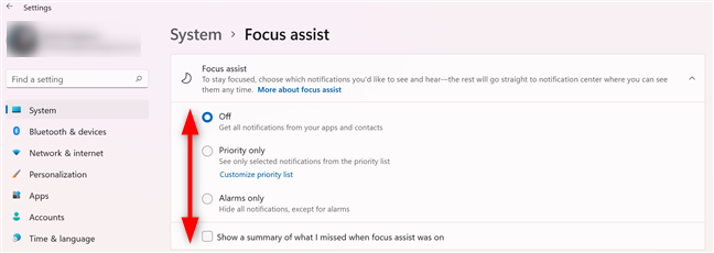 Customize Windows 11 notifications with Focus assist settings