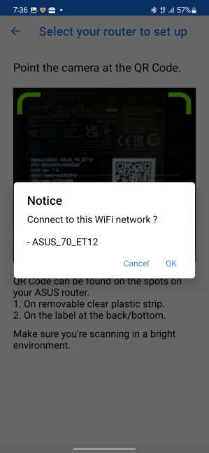 Connecting the ASUS Router app to ASUS ZenWiFi Pro ET12