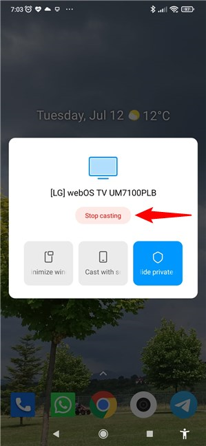Stop casting the Xiaomi screen to the TV