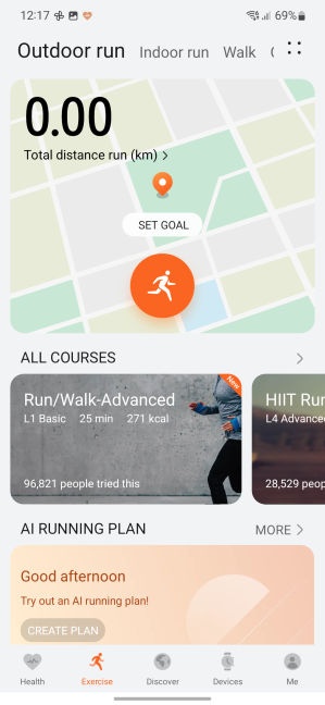 Make your workout plan with Huawei Health