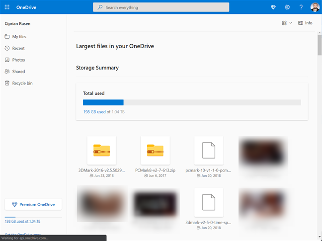 See the largest files on your OneDrive