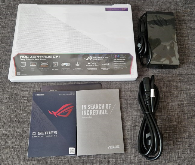 ASUS ROG Zephyrus G14: What's inside the box