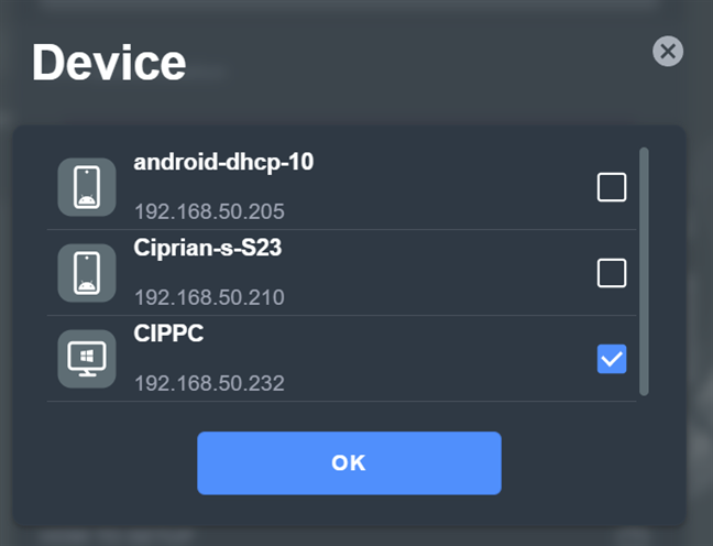 Select the device(s) you want to connect to CyberGhost VPN