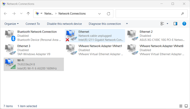 Double click on the network adapter