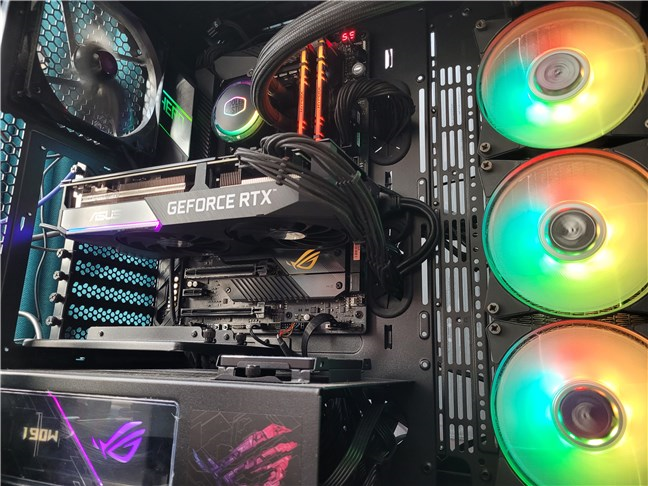 The test PC used for the ASUS Dual GeForce RTX 3070 OC Edition