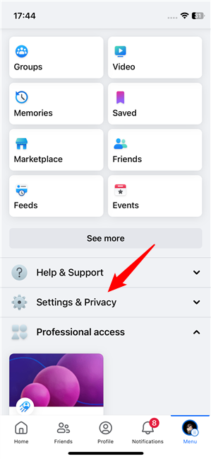 Access Settings & Privacy