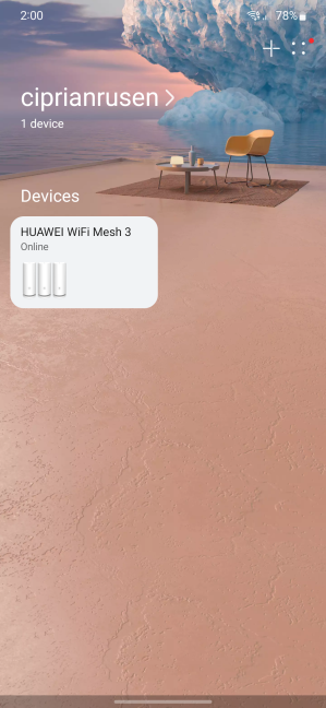 In HUAWEI AI Life, tap HUAWEI WiFi Mesh 3