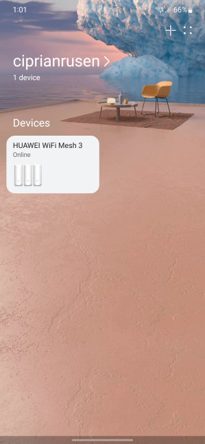 In HUAWEI AI Life, tap on HUAWEI WiFi Mesh 3