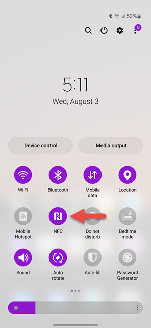 Activate NFC on your smartphone or tablet