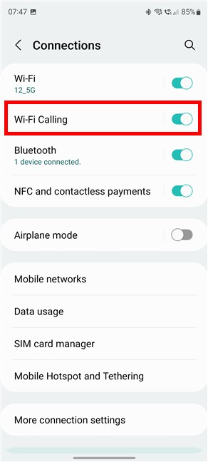 Enable Wi-Fi Calling on a Samsung Galaxy smartphone