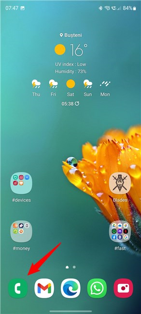 Open the Phone app on your Samsung Galaxy smartphone