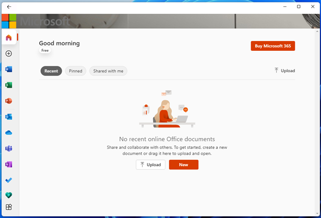 The free Office app from Windows 11