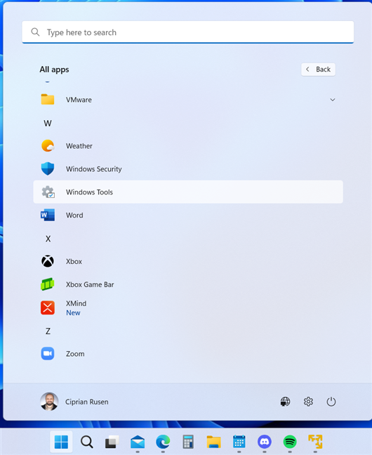 In Windows 11, go to Start > All Apps > Windows Tools