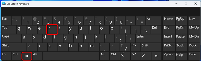 The Run keyboard shortcut