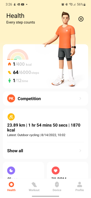 This is the Mi Fitness app