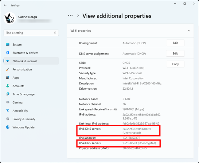 How to check what DNS servers are used by Windows 11