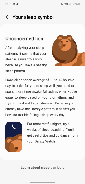 Which is your sleep symbol?