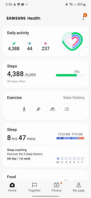 Samsung Health is the place for most of your health data