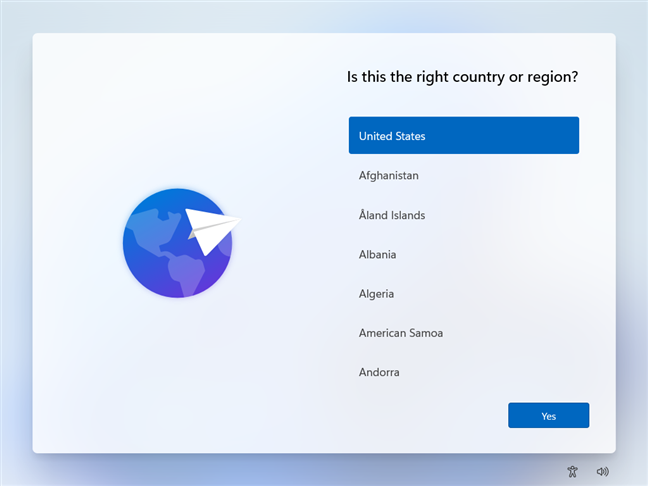 Choose your country from the list