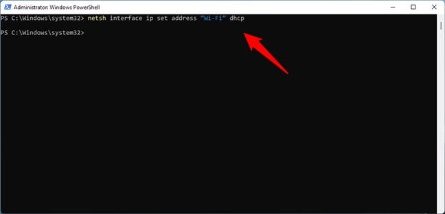 Use this command to set a dynamic IP address