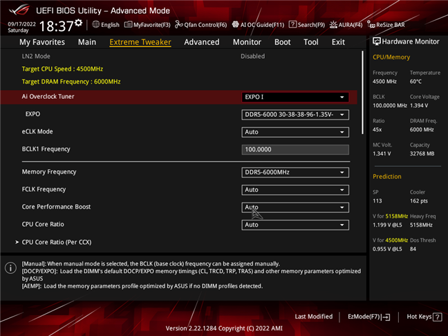 Ryzen 9 7950X supports AMD EXPO memory profiles