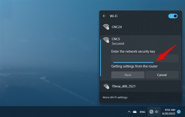 Windows 11 uses WPS for Getting settings from the router