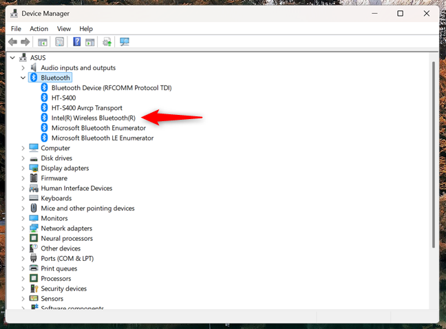 Bluetooth chip listed in Device Manager on Windows 11