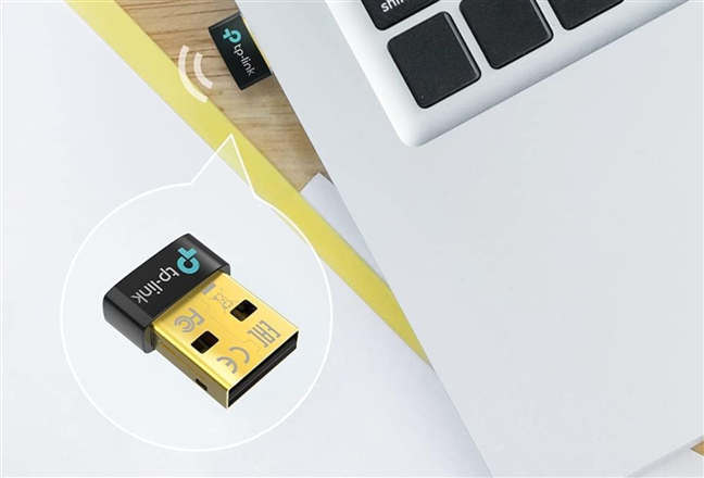 A Bluetooth USB adapter for PCs made by TP-Link