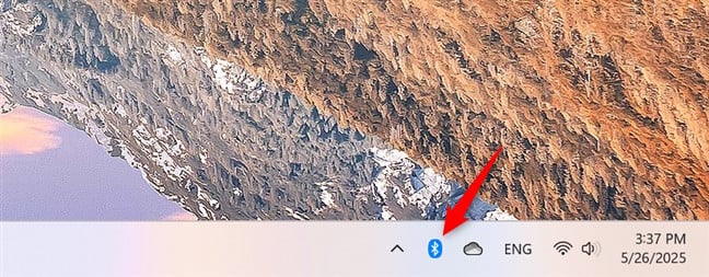 Bluetooth icon shown in Windows 11's taskbar