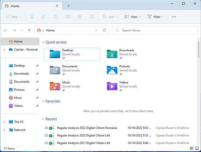 The new File Explorer features tabs