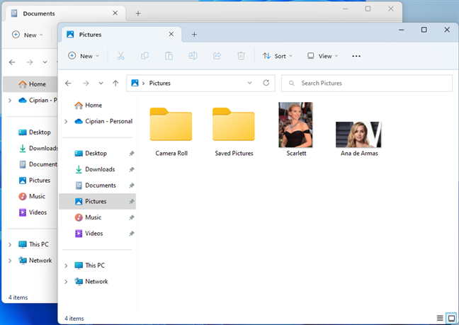 Each File Explorer window has its own tabs