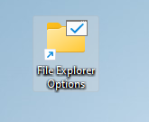 Download the File Explorer Options shortcut