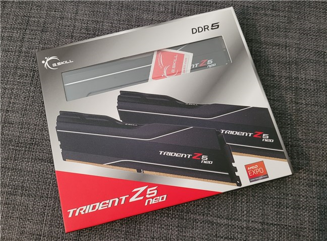 The packaging for G.Skill Trident Z5 Neo DDR5-6000 32GB