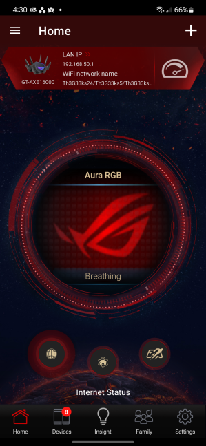 ASUS Router uses a ROG skin