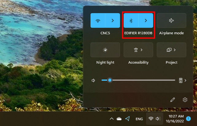 Bluetooth is turned on in Windows 11