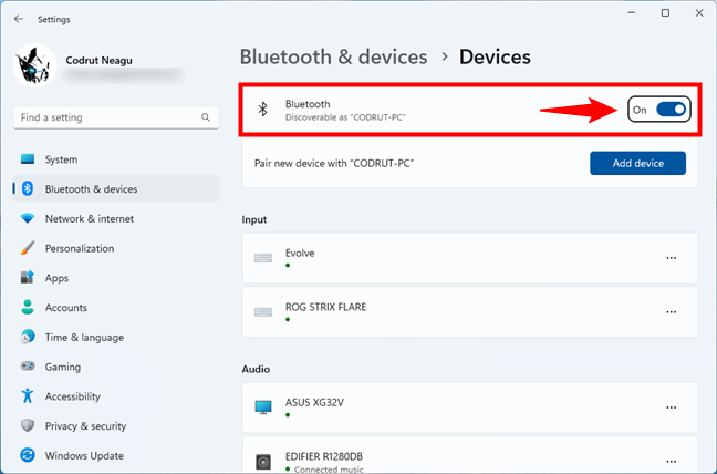 How to turn on Bluetooth on Windows 11 without a mouse