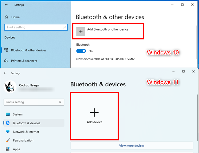 Add a Bluetooth device in Windows