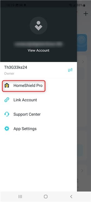 Tap on HomeShield Pro
