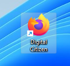 The shortcut is found on the desktop, and you can change its icon