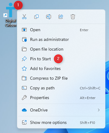 In Windows 11, you can only Pin to Start