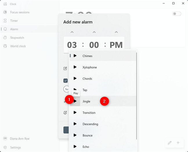 Set a tune for your alarm in Windows 10 and Windows 11