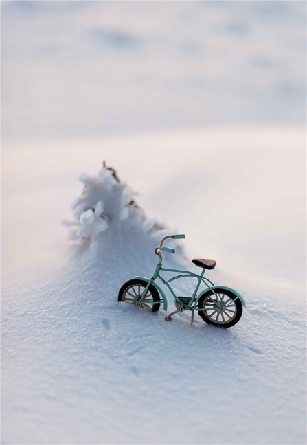 Miniature Bicycle Snow by john_Ioannidis