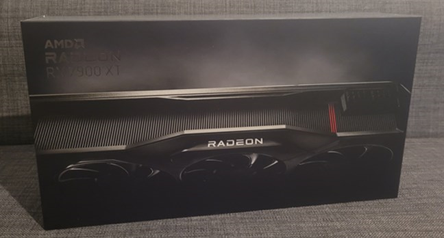 The box of the AMD Radeon RX 7900 XT