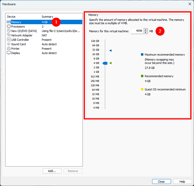 Allocate at least 4 GB of RAM for the virtual machine