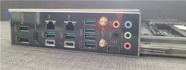 There are many ports on the I/O panel