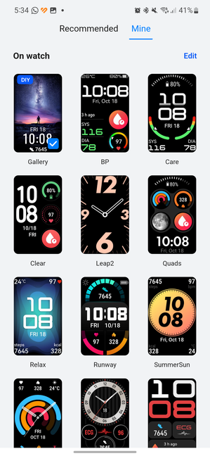 There are some nice watch faces available