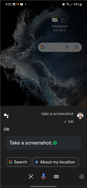Ask Google Assistant to take a screenshot