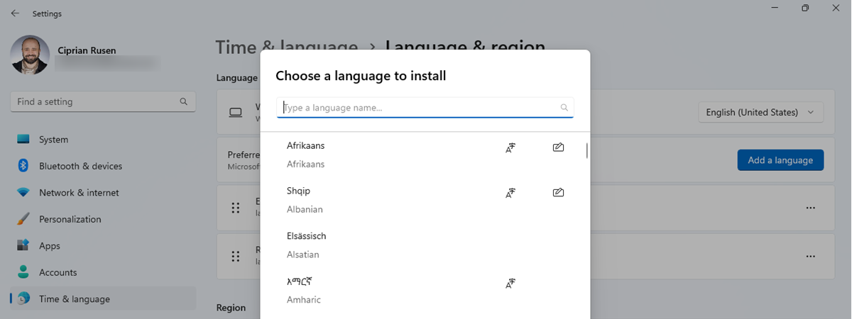 How to change the keyboard language shortcut in Windows 11